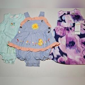 Baby Girl Clothes Lot 12 Mos Gymboree Carter's B T Kids Dress Romper Flowers